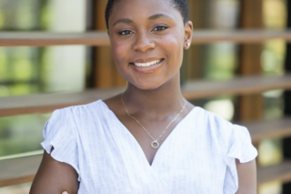 Girl, white shirt, smiling